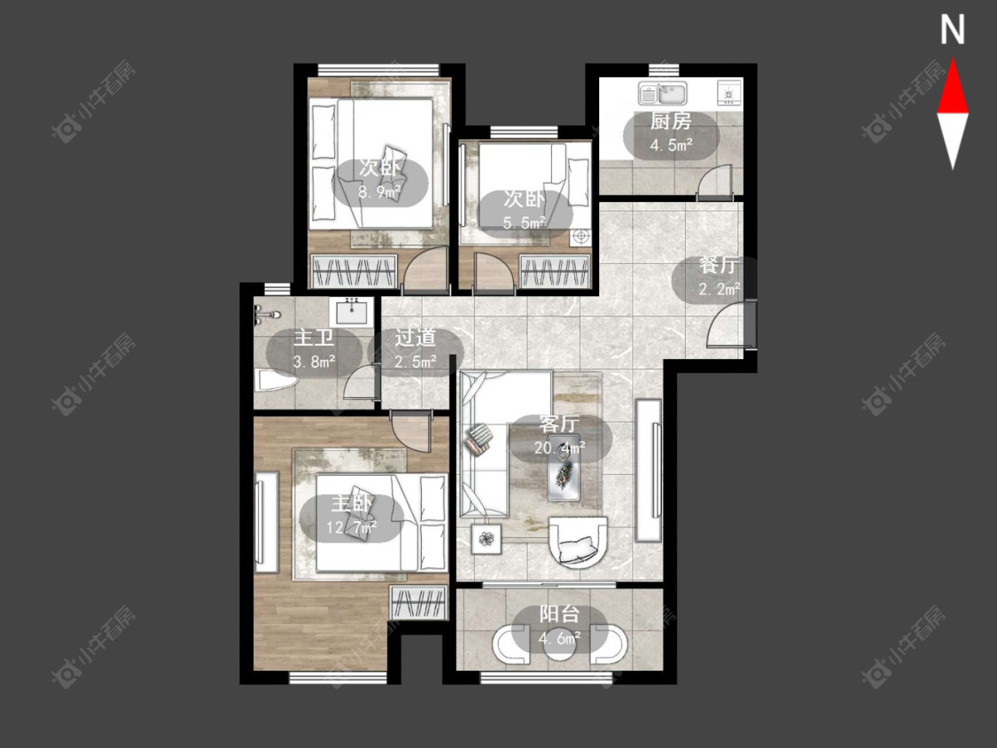 常州新城香悦半岛北区在售二手房源户型图_小牛看房