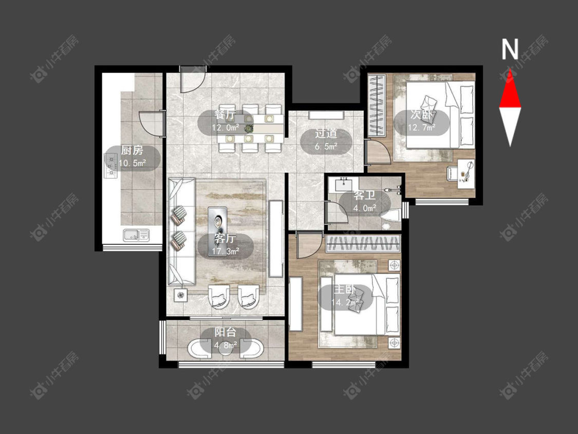 常州彩虹城在售二手房源户型图_小牛看房