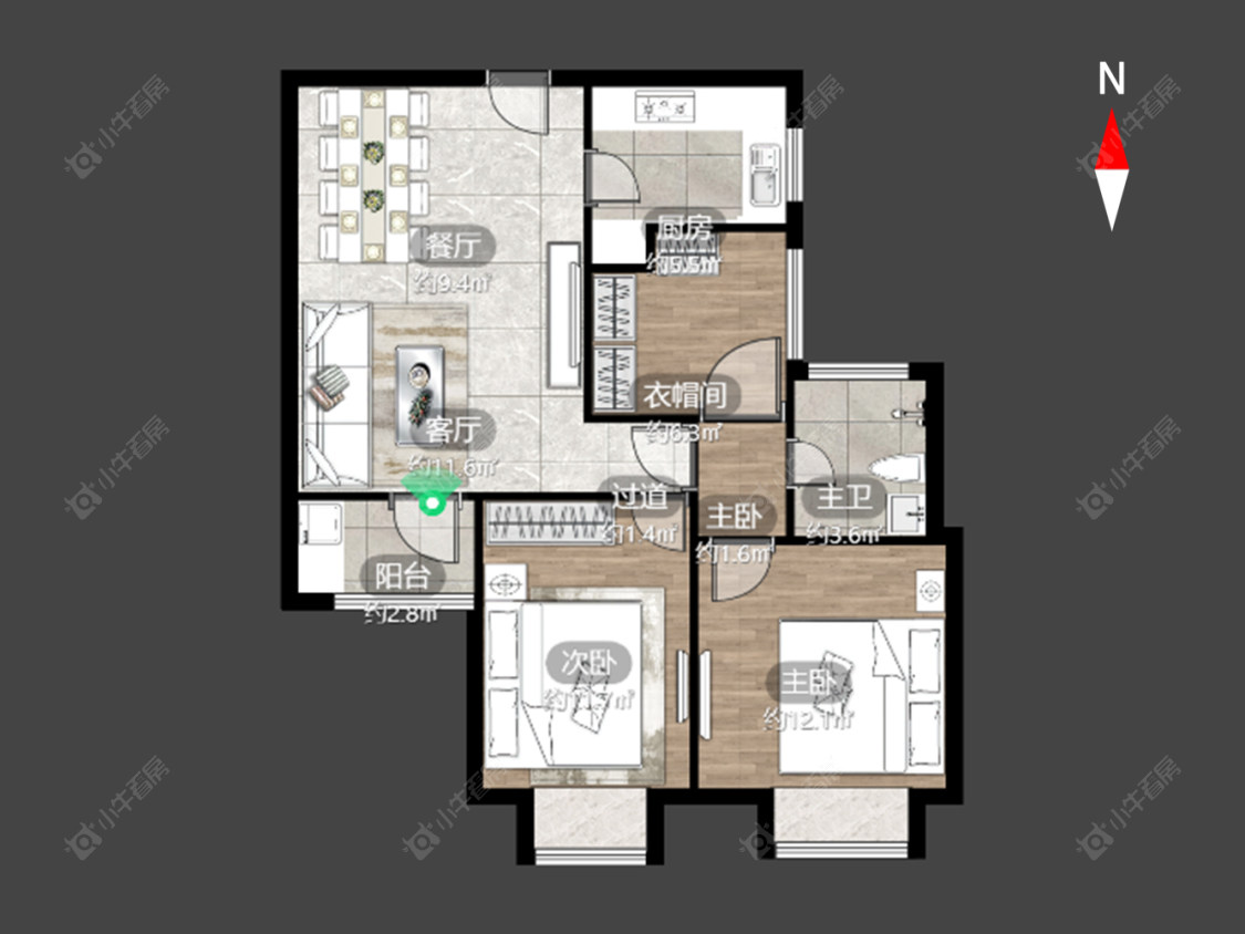 常州弘阳上城在售二手房源户型图_小牛看房