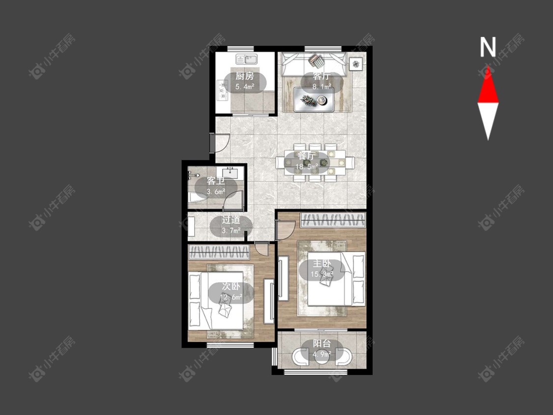 常州藻江花园一期在售二手房源户型图_小牛看房