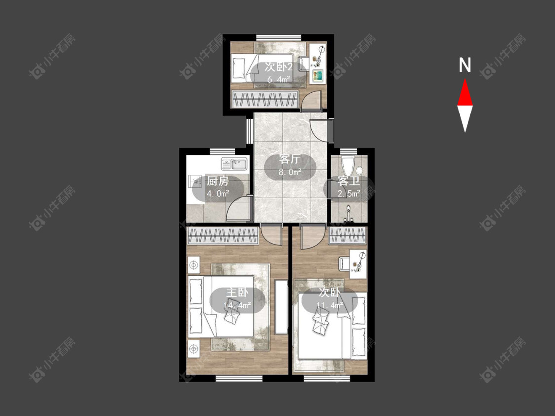 红梅东村房源户型图 常州红梅东村在售二手房源户型图_小牛看房
