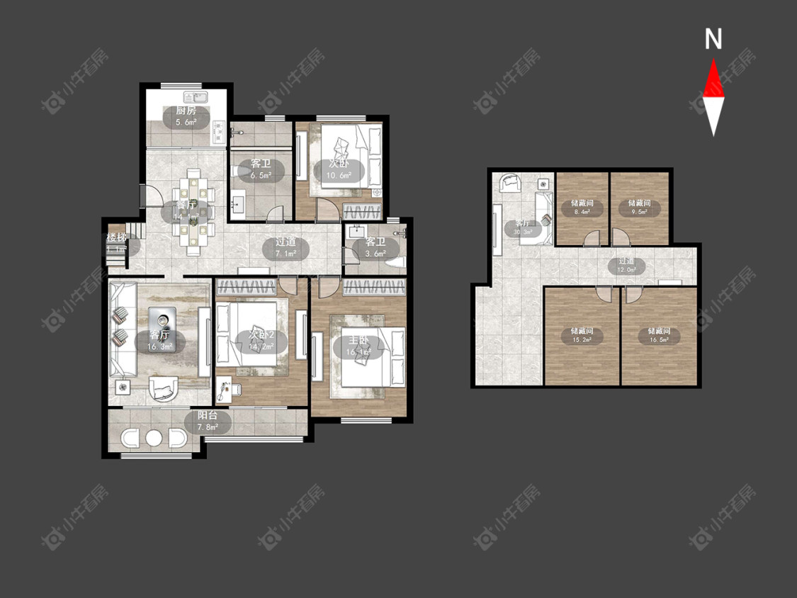 常州潞城花苑在售二手房源户型图_小牛看房