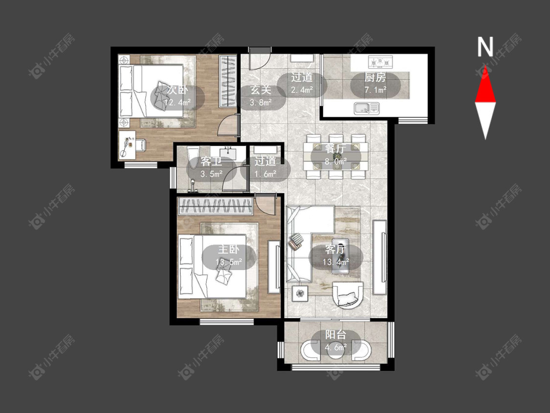 中央花园房源户型图 常州中央花园在售二手房源户型图_小牛看房