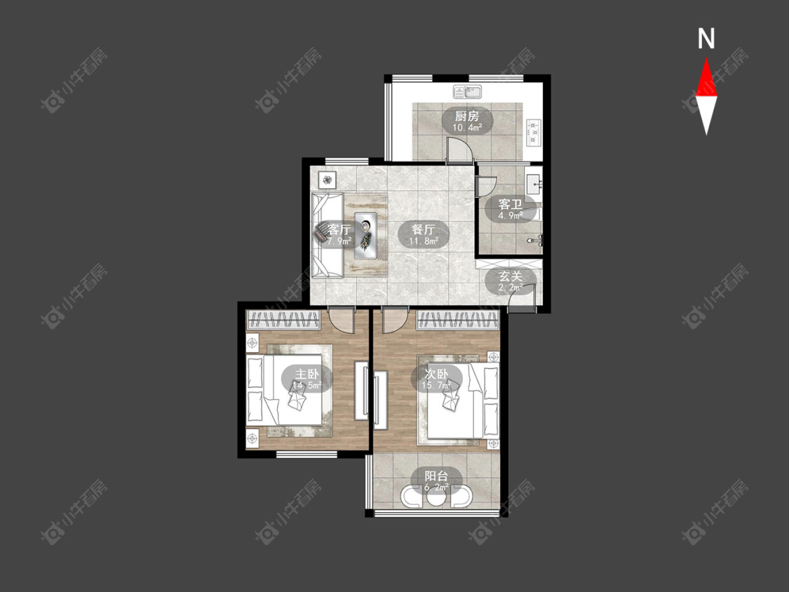 常州翠竹新村南区在售二手房房源户型图_小牛看房