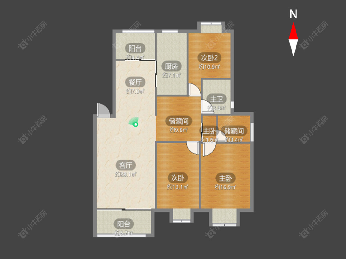 常州紫金园在售二手房源户型图_小牛看房