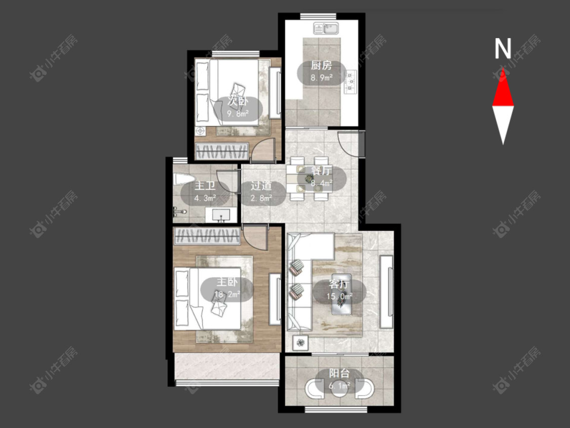 常州怡枫苑在售二手房源户型图_小牛看房