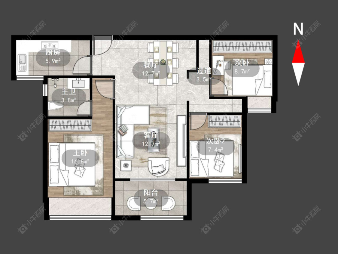 常州雅居乐凤凰台在售二手房源户型图_小牛看房