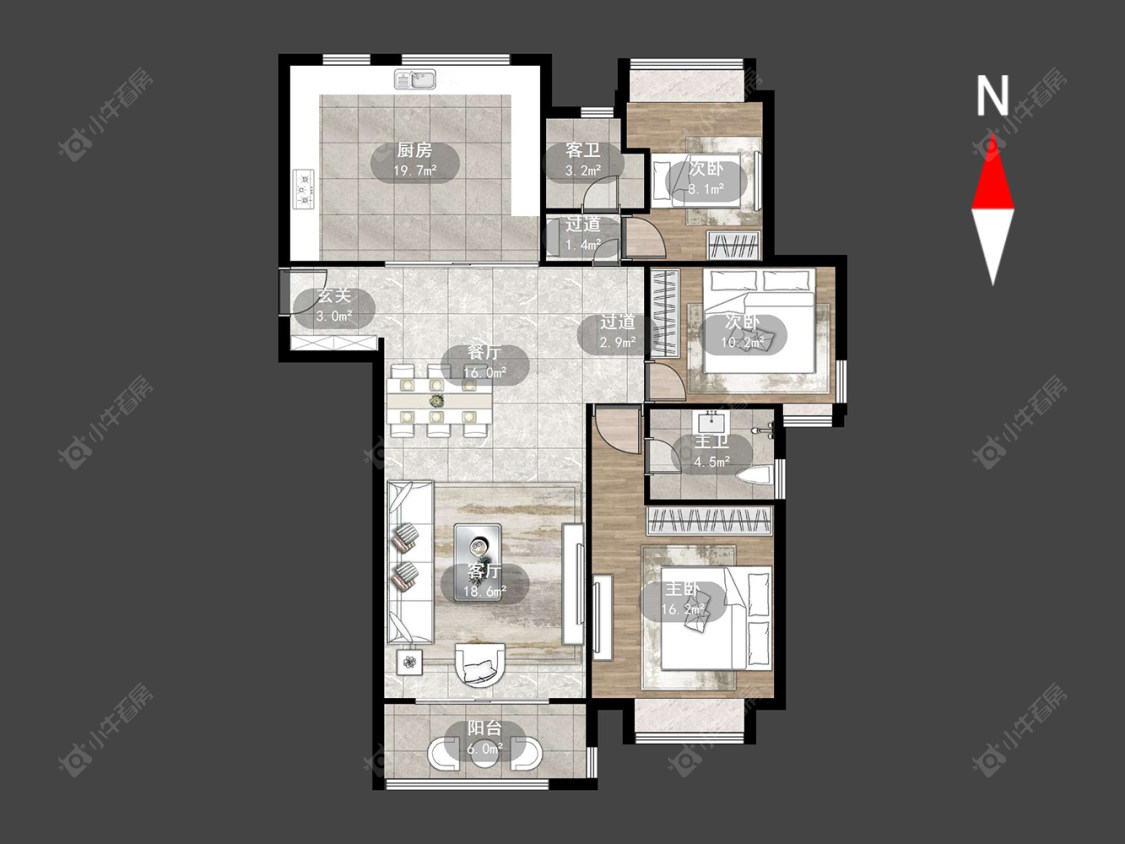 龙湖龙誉城二期房源户型图 常州龙湖龙誉城二期在售二手房源户型图_小牛看房