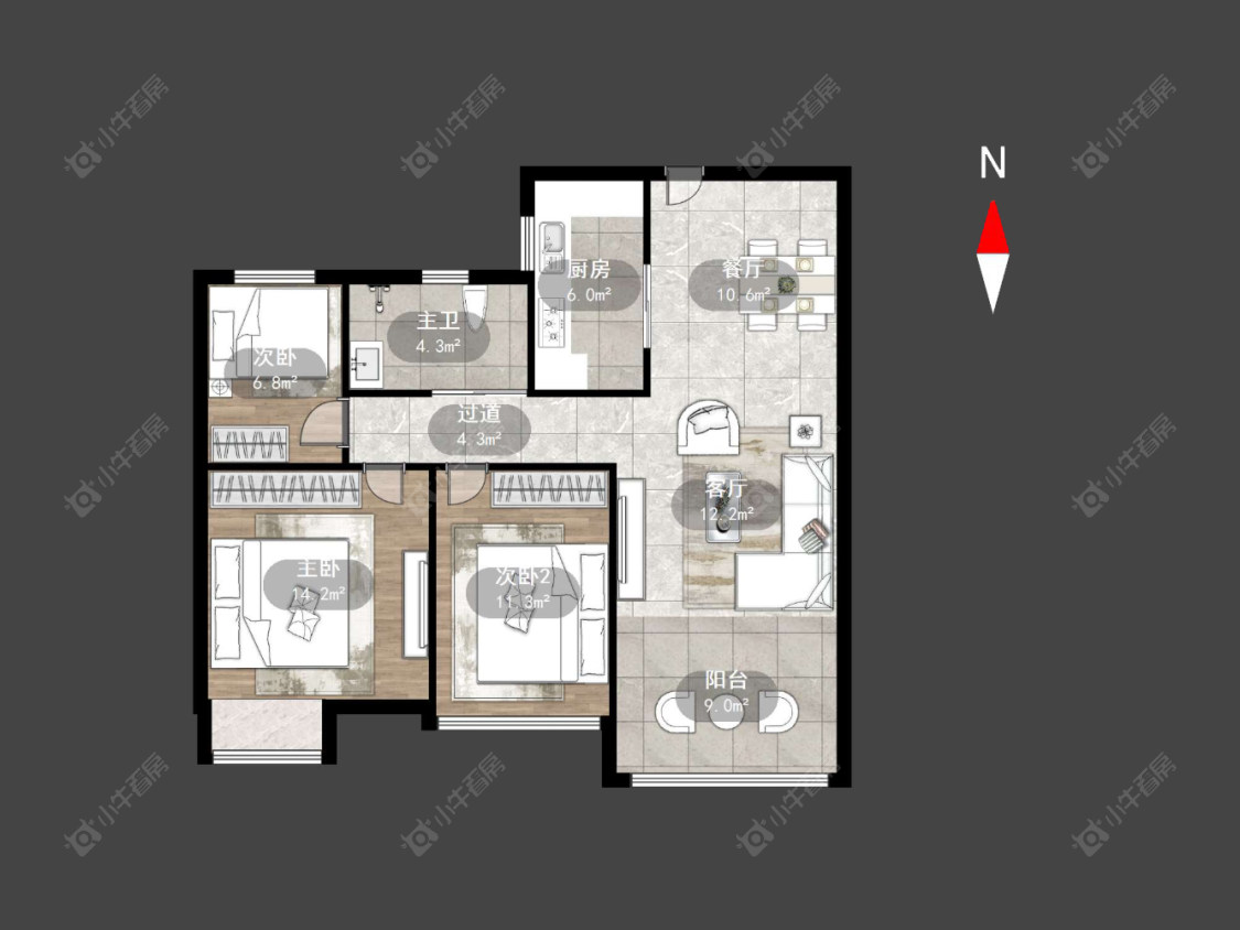 天润园房源户型图 常州天润园在售二手房源户型图_小牛看房