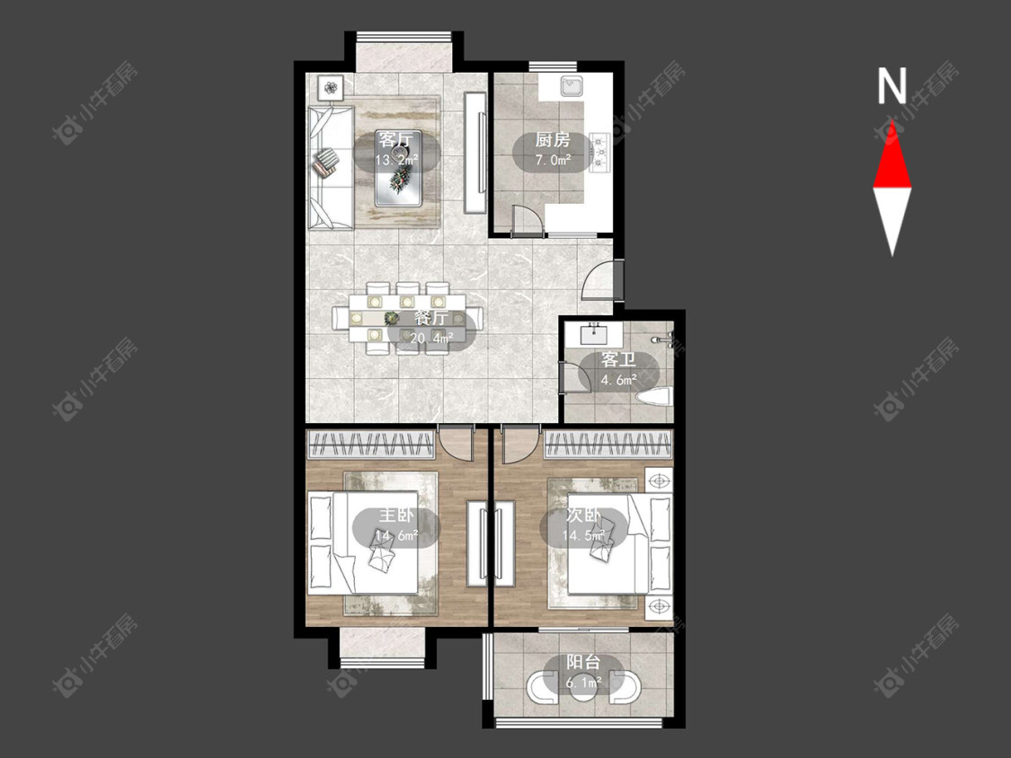 常州鑫福苑一期在售二手房源户型图_小牛看房