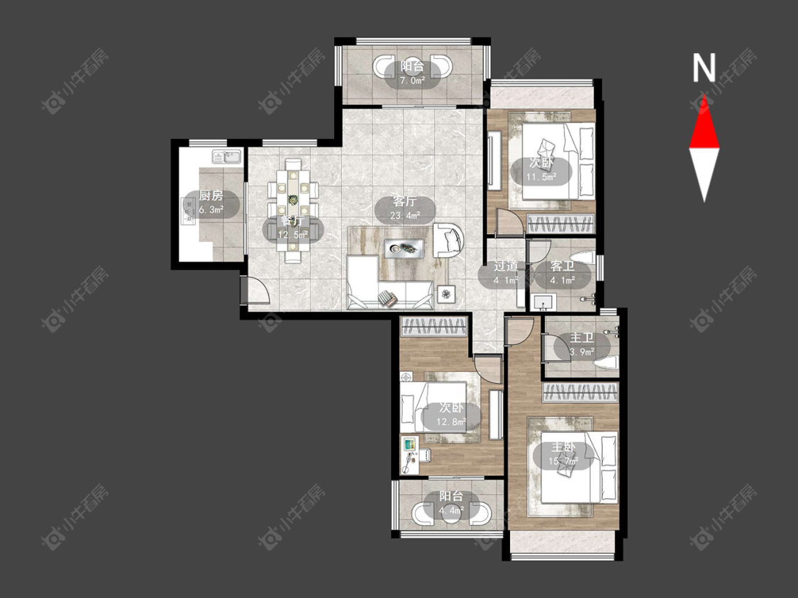 常州天隽峰在售二手房源户型图_小牛看房