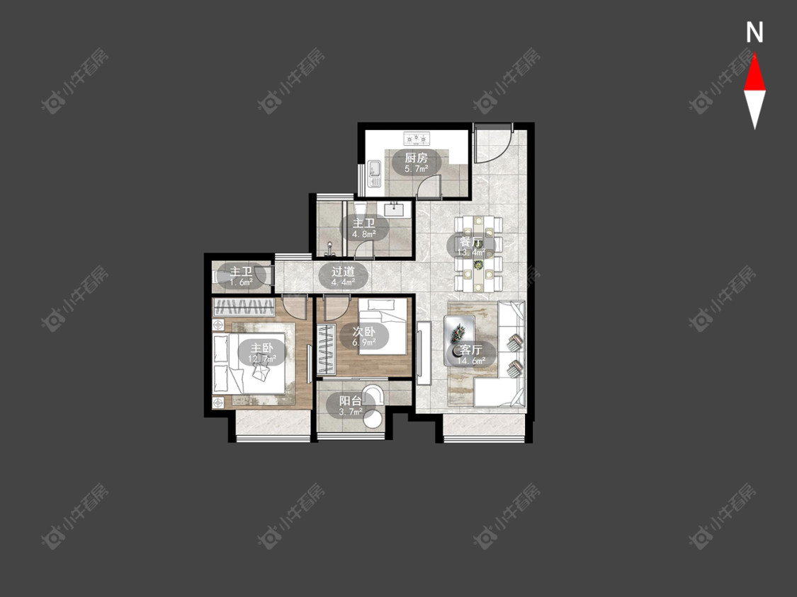 常州五星星韵城在售二手房源户型图_小牛看房