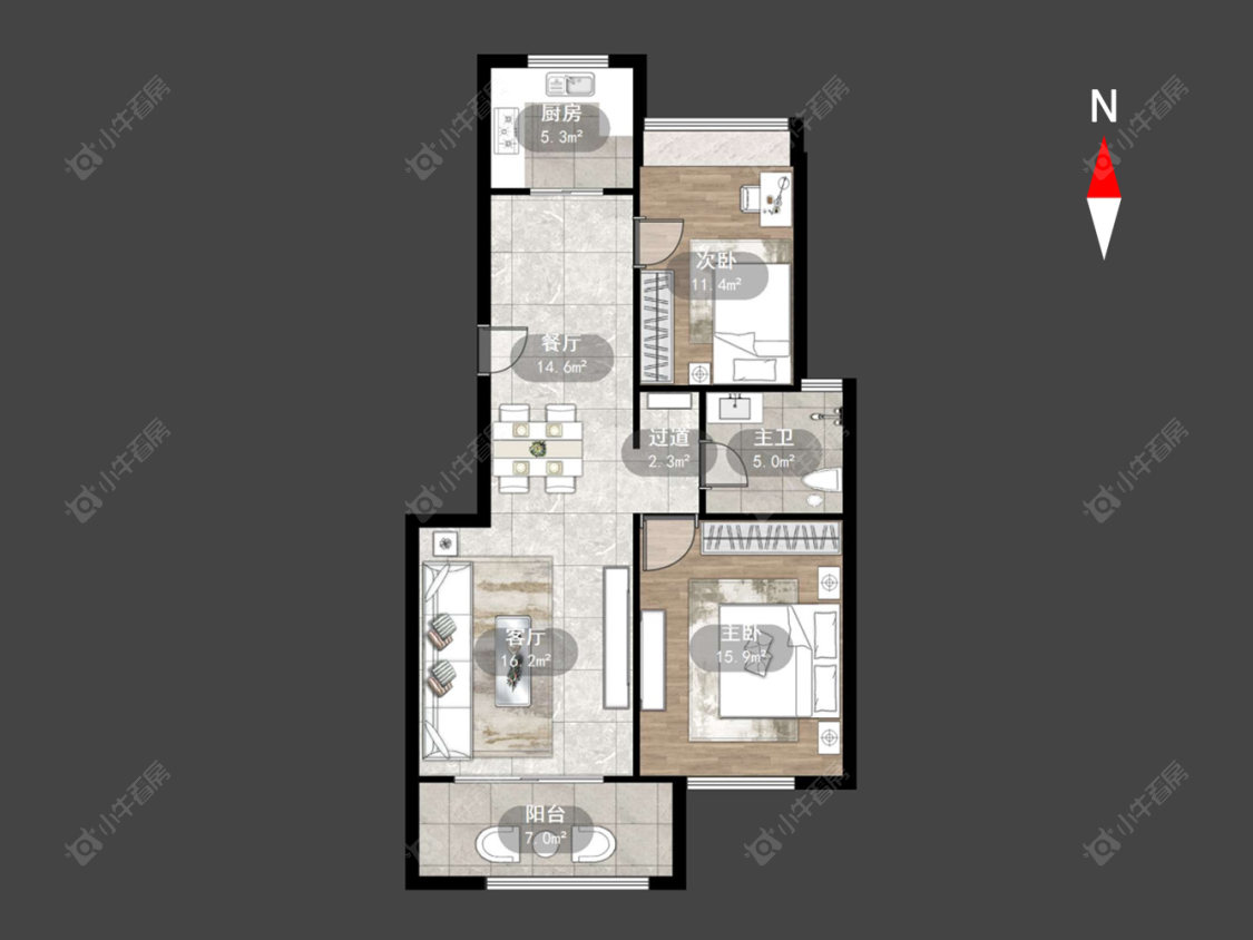 常州橄榄城在售二手房源户型图_小牛看房