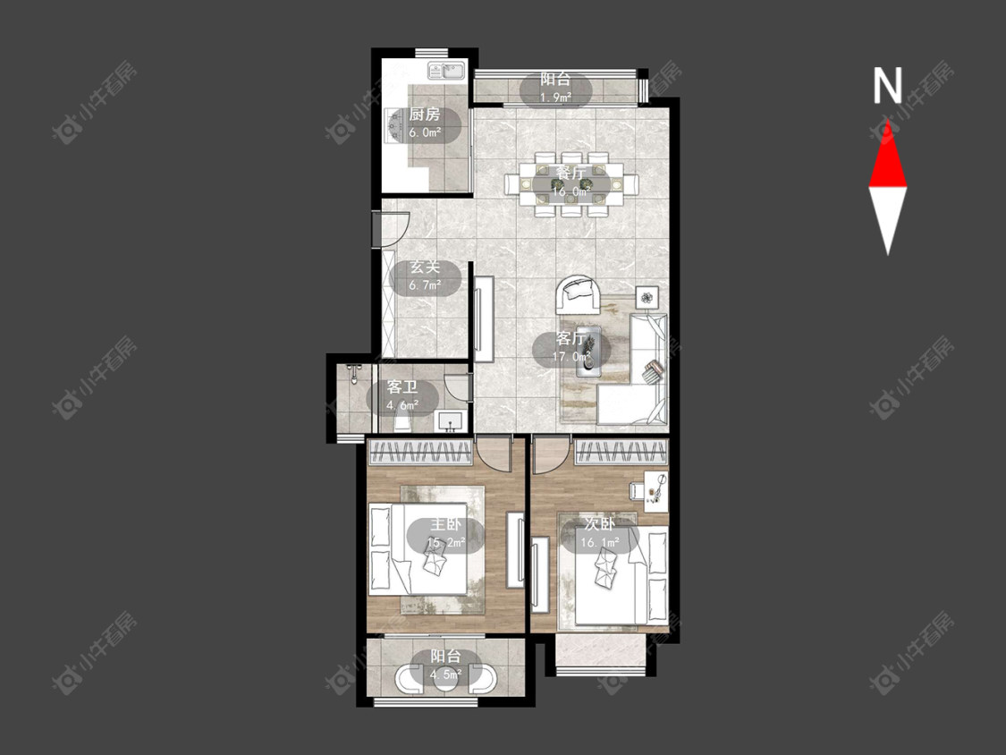 常州勤德家园在售二手房源户型图_小牛看房