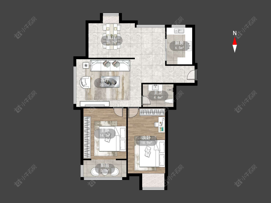 常州紫荆苑(金坛)在售二手房源户型图_小牛看房