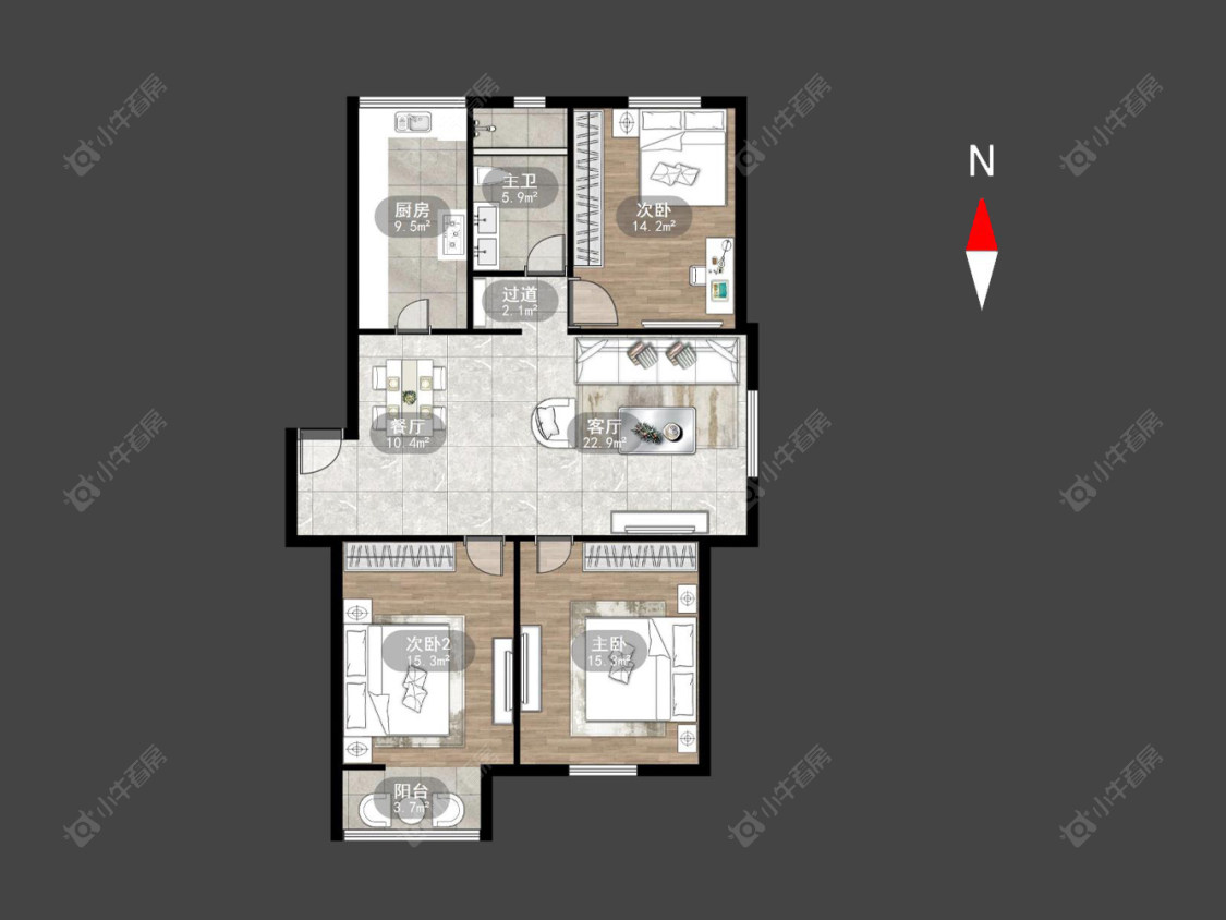 玲珑花园房源户型图 常州玲珑花园在售二手房源户型图_小牛看房
