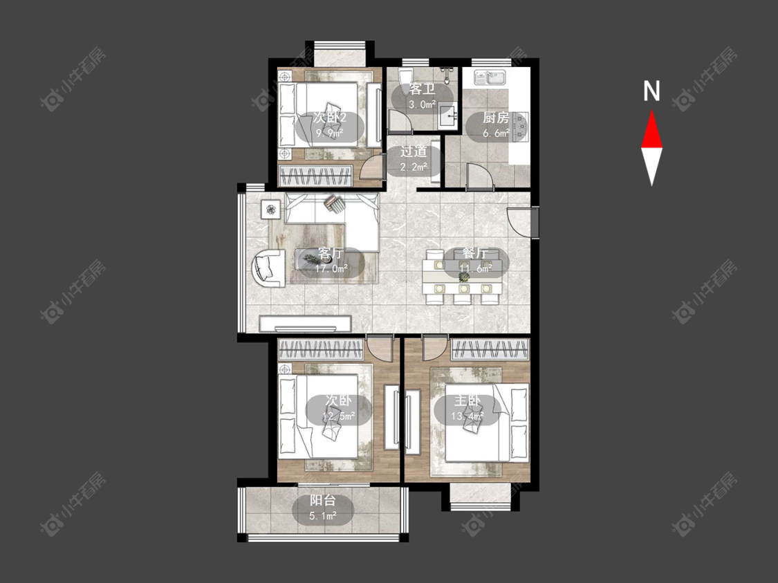 常州聚缘雅居在售二手房源户型图_小牛看房