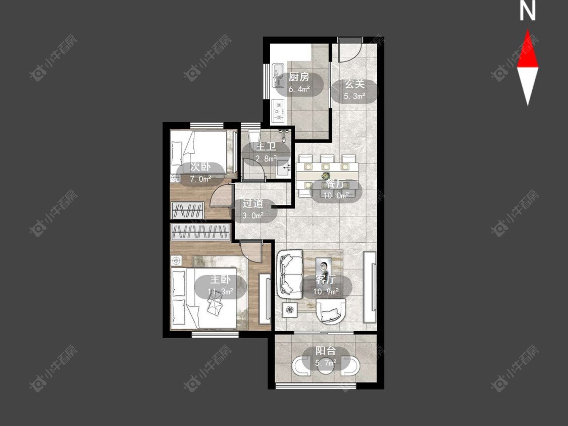 常州东青馨苑在售二手房源户型图_小牛看房