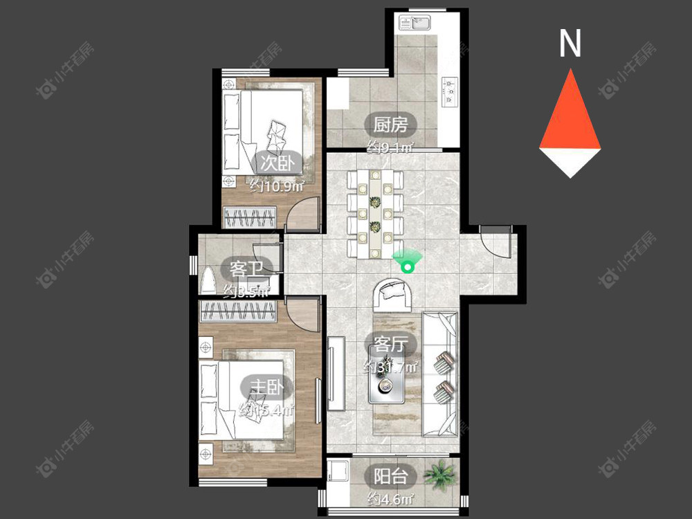 新城南都美域房源户型图 常州新城南都美域在售二手房源户型图_小牛看房