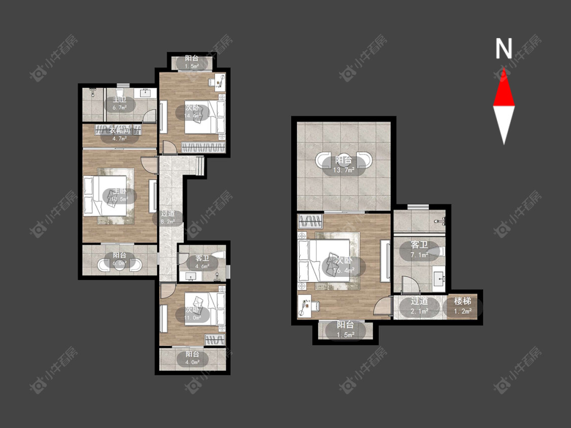 常州龙湖香醍漫步别墅区在售二手房源户型图_小牛看房