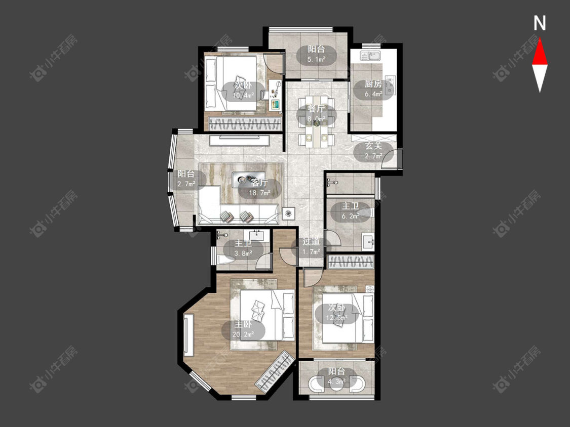 常州万水美兰城在售二手房源户型图_小牛看房