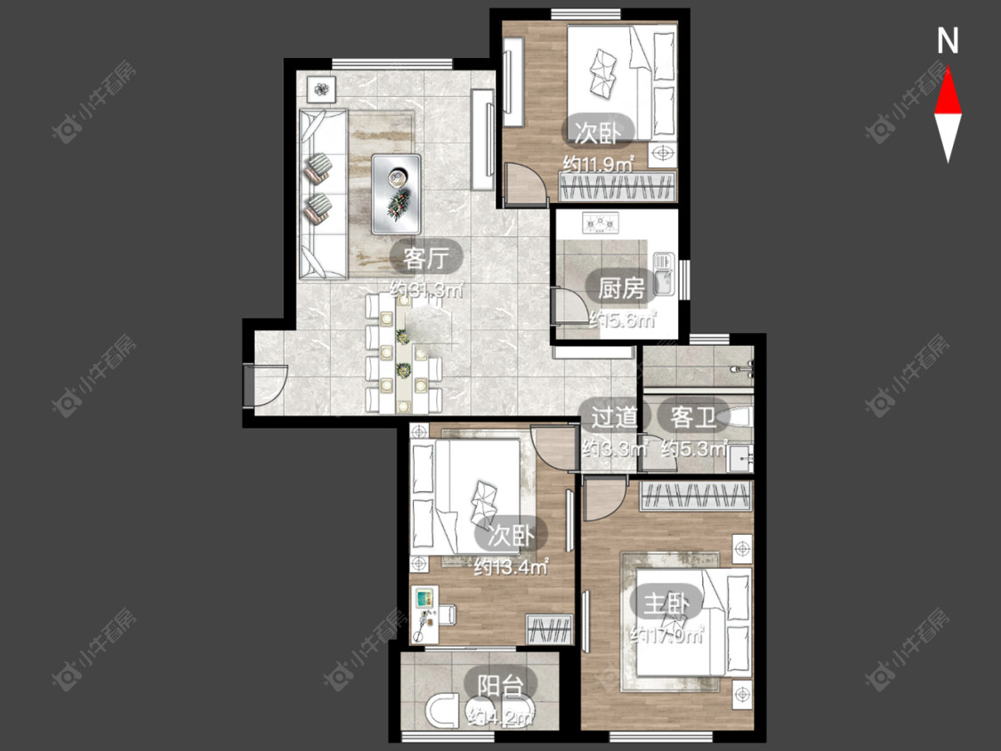 水晶城房源户型图 常州水晶城在售二手房源户型图_小牛看房