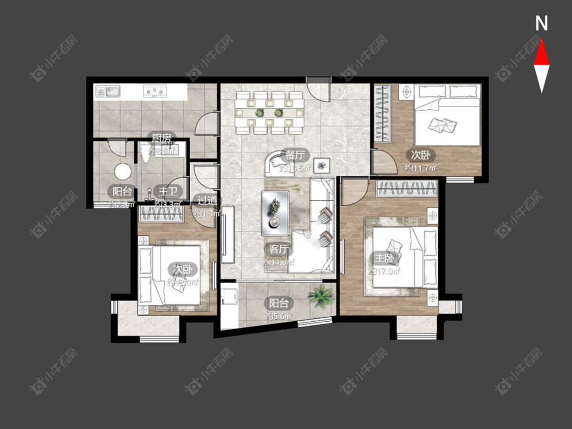 常州天隽峰在售二手房源户型图_小牛看房