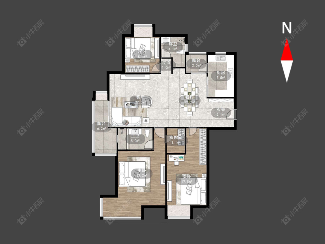 常州彩虹城在售二手房源户型图_小牛看房