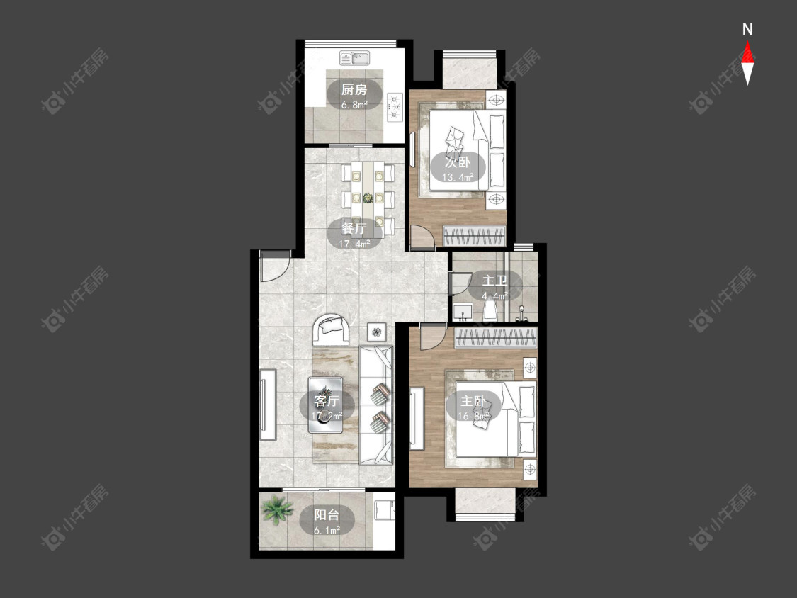 常州绿园爱舍南区在售二手房源户型图_小牛看房
