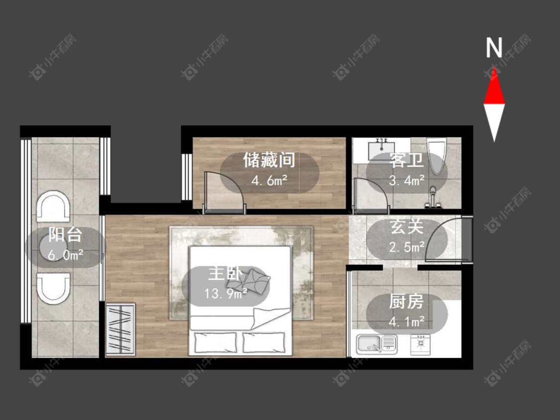 莱蒙城领尚房源户型图 常州莱蒙城领尚在售二手房源户型图_小牛看房