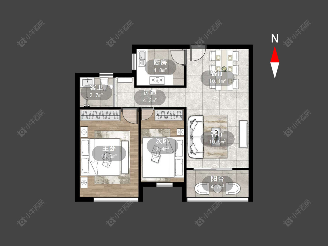 常州园心埒新寓在售二手房源户型图_小牛看房