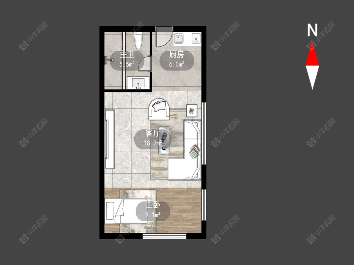 常州新北万达广场在售二手房源户型图_小牛看房
