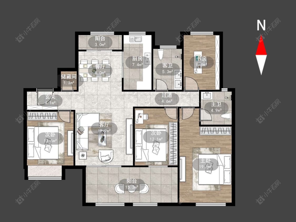 常州新城香悦半岛南区在售二手房源户型图_小牛看房