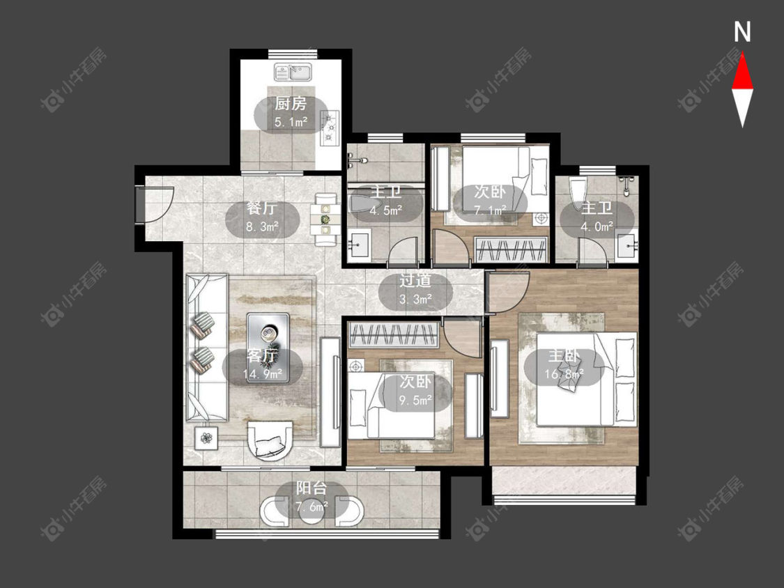 常州泰村花园在售二手房源户型图_小牛看房