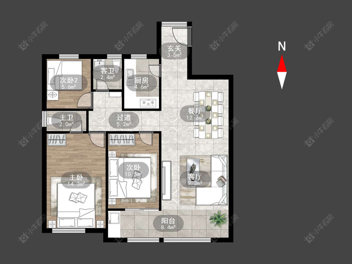 常州光明当代拾光里在售二手房源户型图_小牛看房