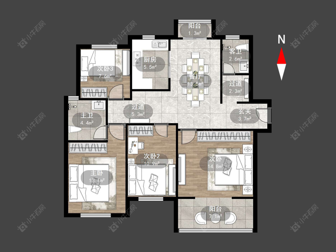 常州银河湾星苑在售二手房源户型图_小牛看房