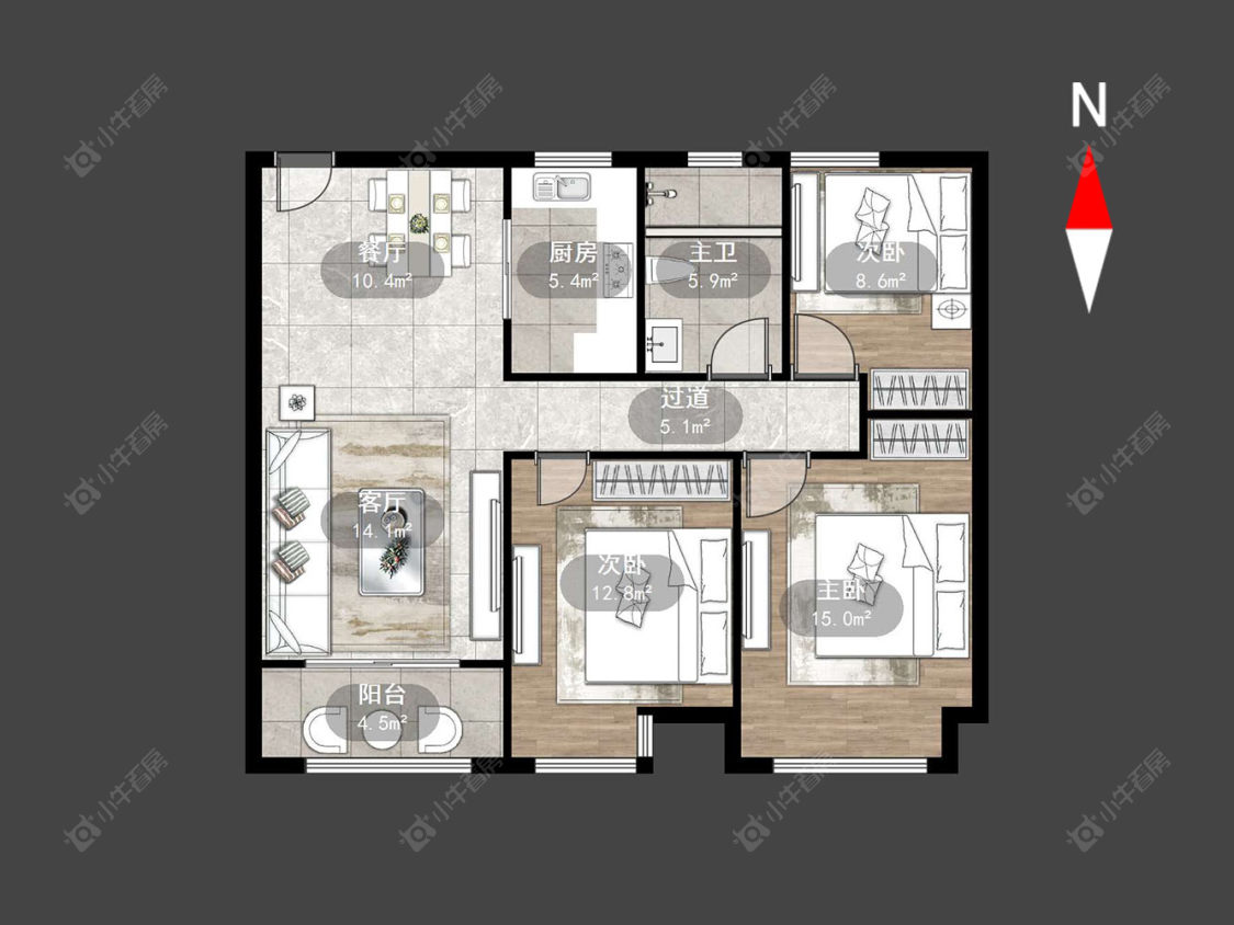 常州碧水云庭在售二手房源户型图_小牛看房