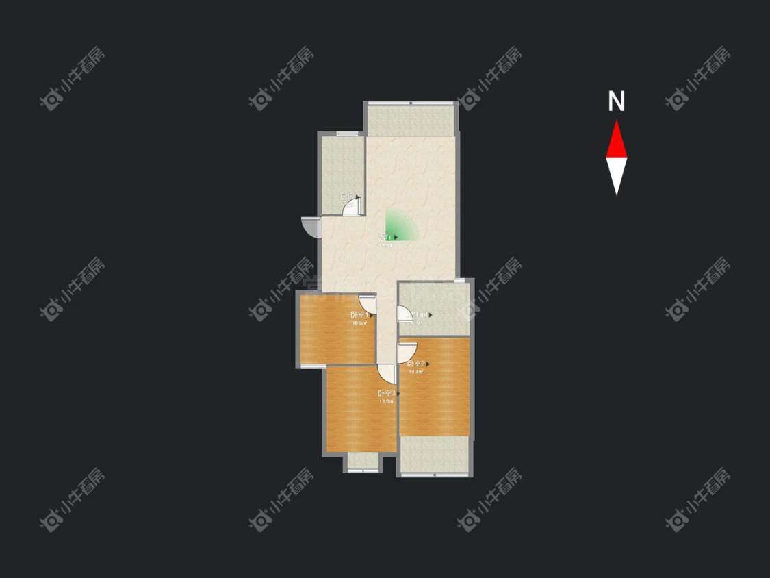 常州清潭鑫苑在租房源户型图_小牛看房