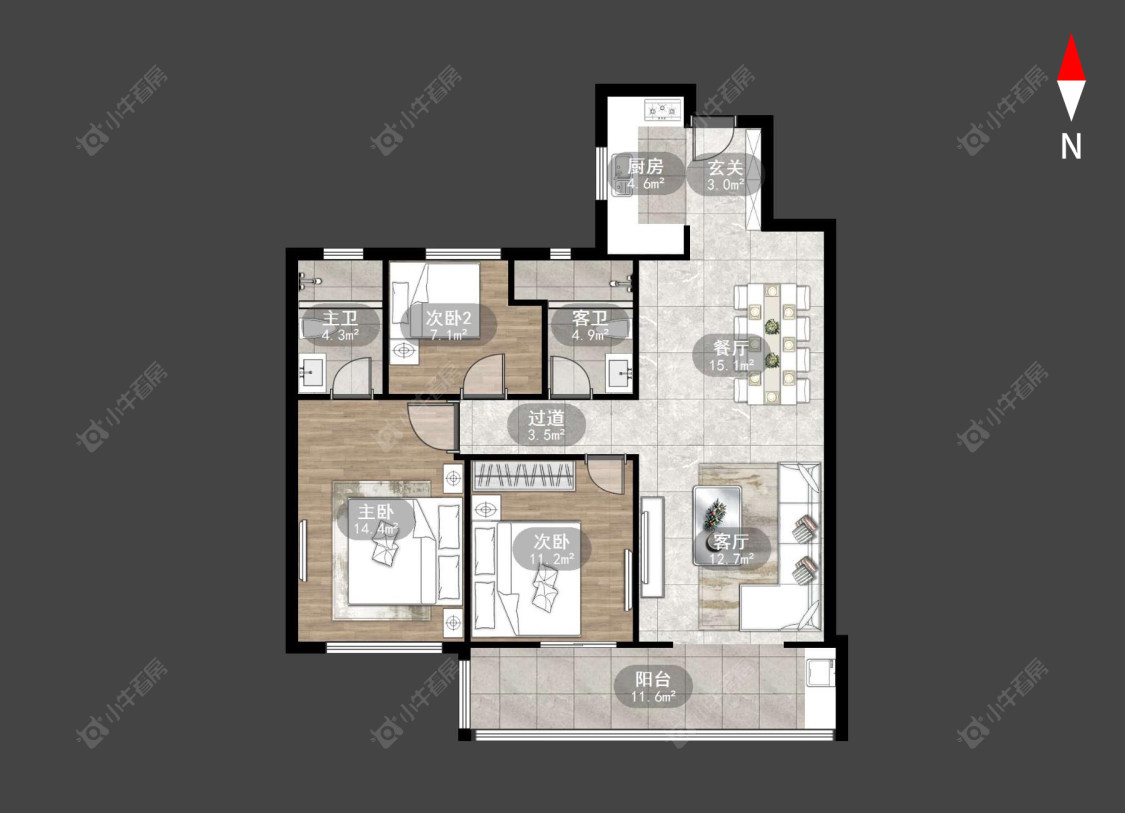 常州吾悦广场(天宁)在售二手房源户型图_小牛看房