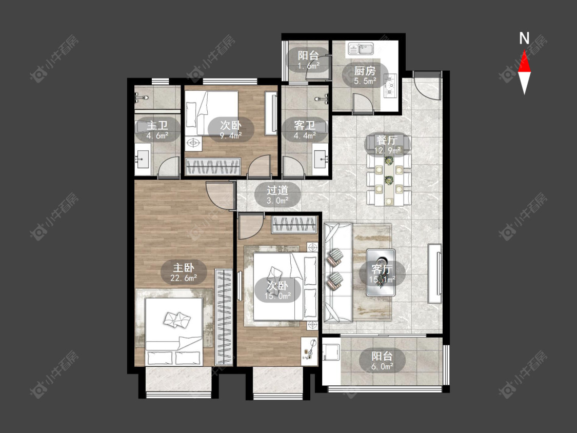常州恒大悦府在售二手房源户型图_小牛看房