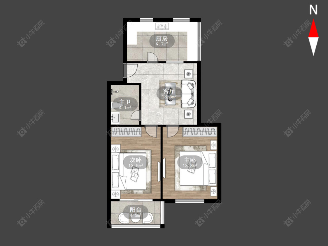 北直街房源户型图 常州北直街在售二手房源户型图_小牛看房