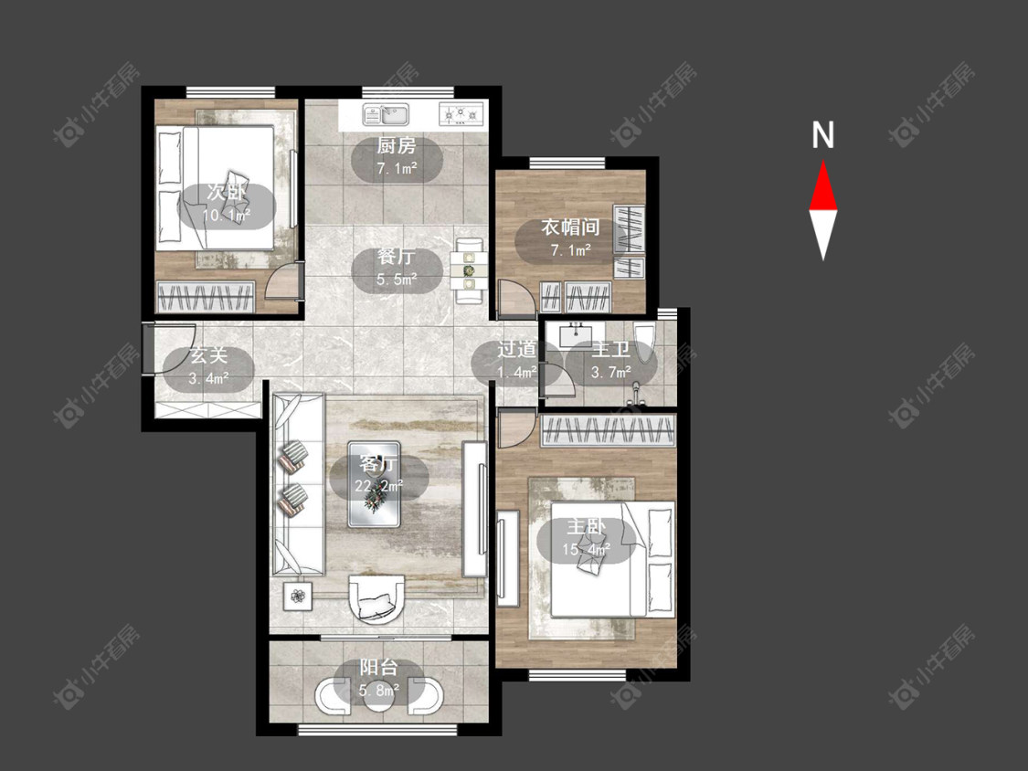 常州嘉禾尚郡在售二手房源户型图_小牛看房