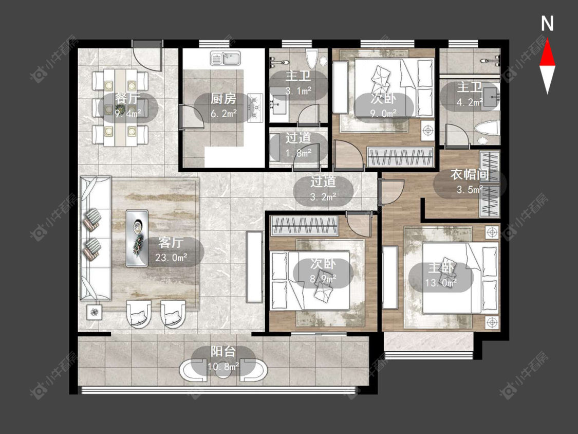 常州融信澜悦在售二手房源户型图_小牛看房