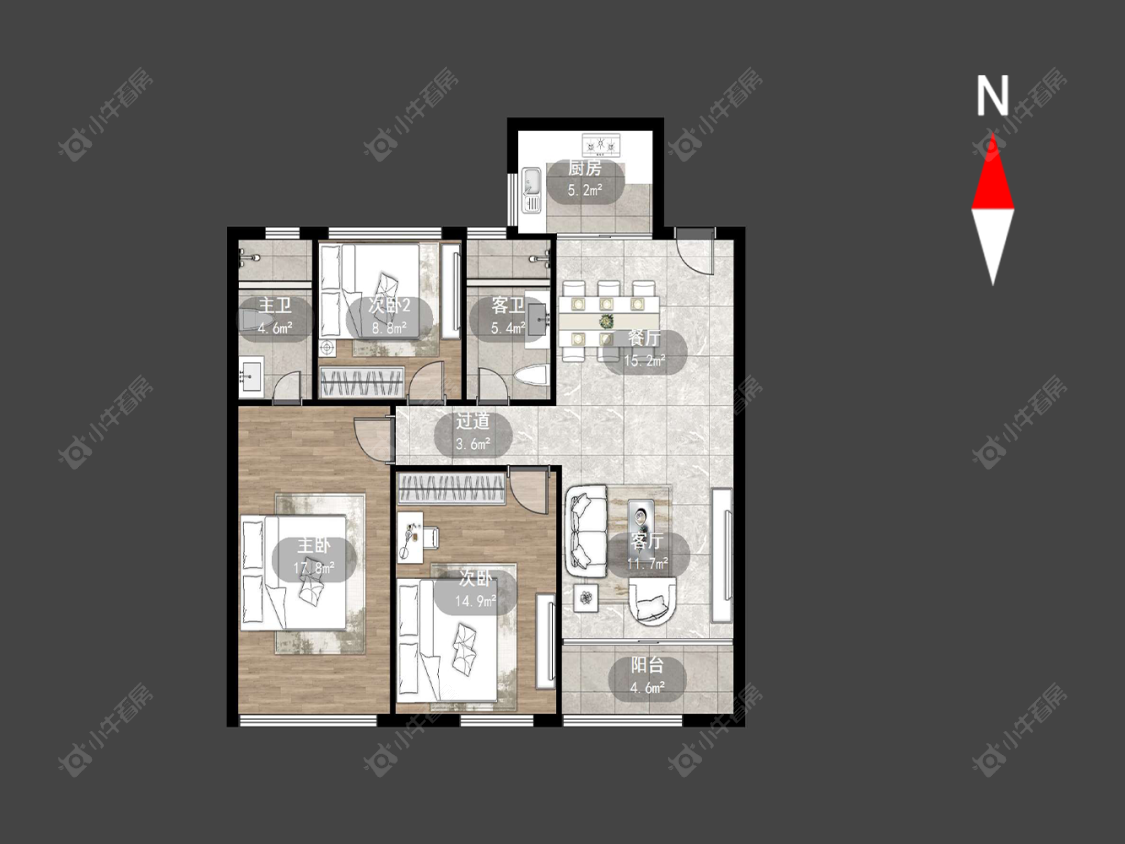 常州尚枫澜湾在售二手房源户型图_小牛看房