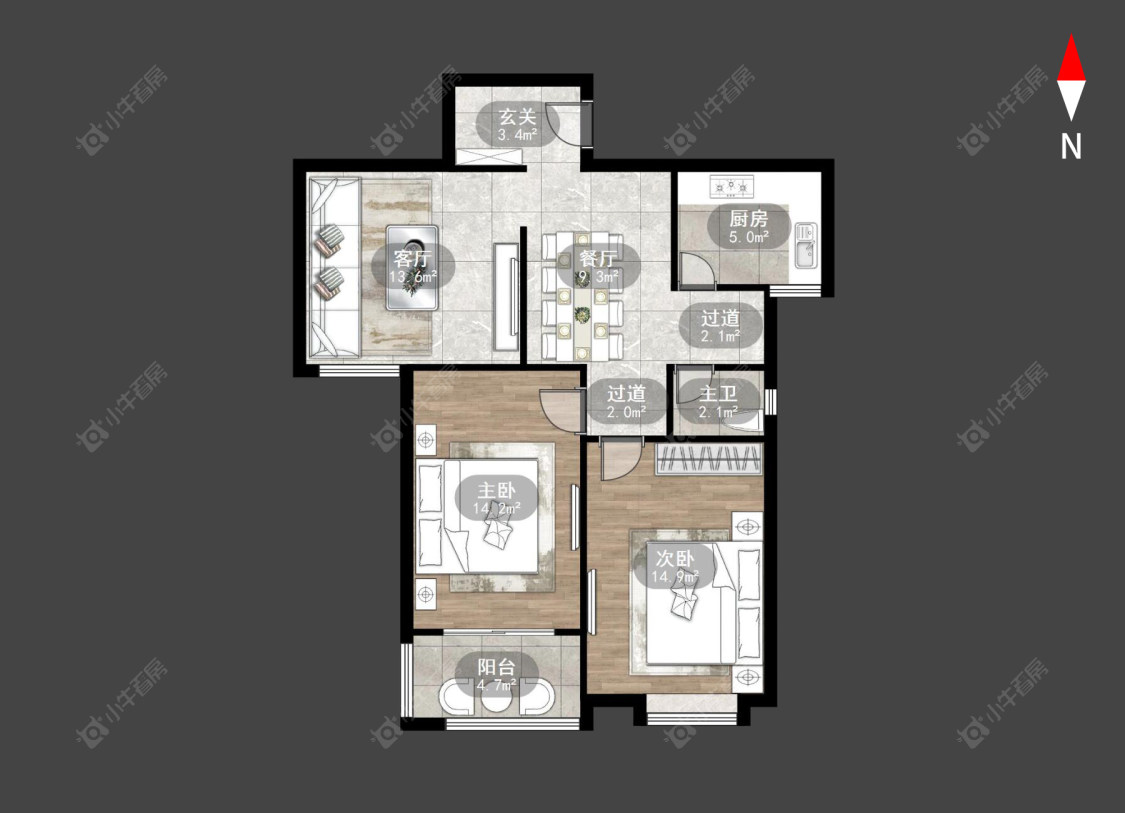 香梅花园房源户型图 常州香梅花园在售二手房源户型图_小牛看房