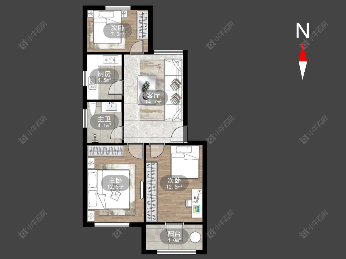 富强新村房源户型图 常州富强新村在售二手房源户型图_小牛看房