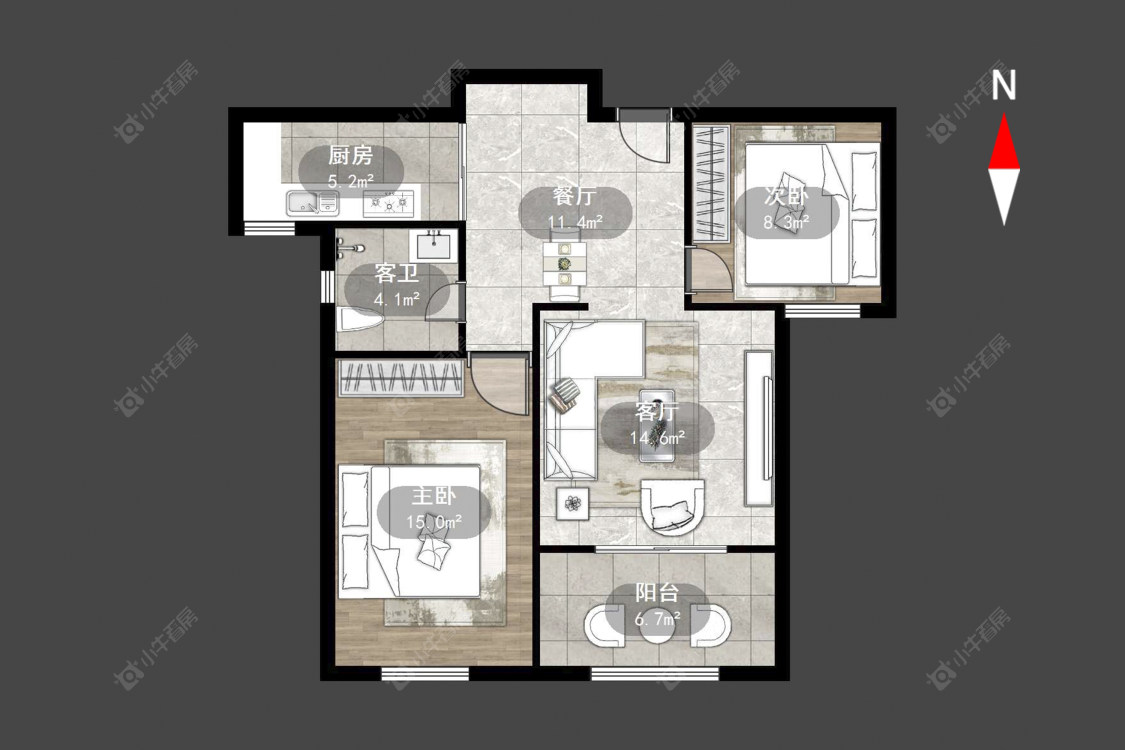 常州新城域二期在售二手房源户型图_小牛看房