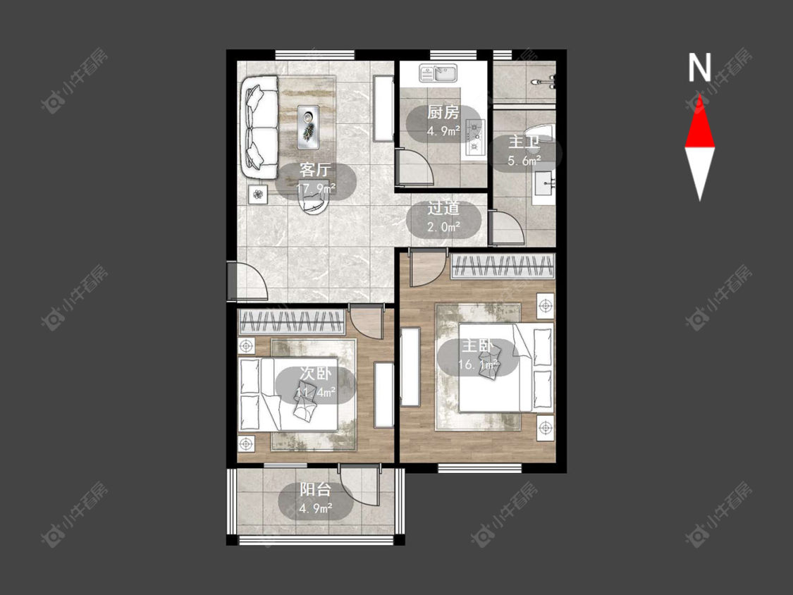 常州顺通路在售二手房源户型图_小牛看房