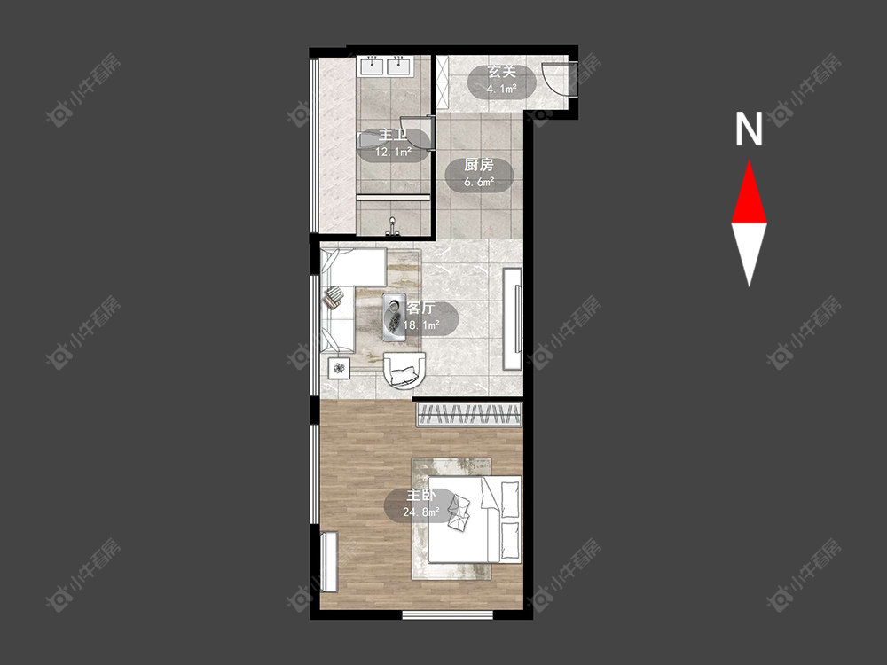 常州爱琴海公寓在售二手房源户型图_小牛看房