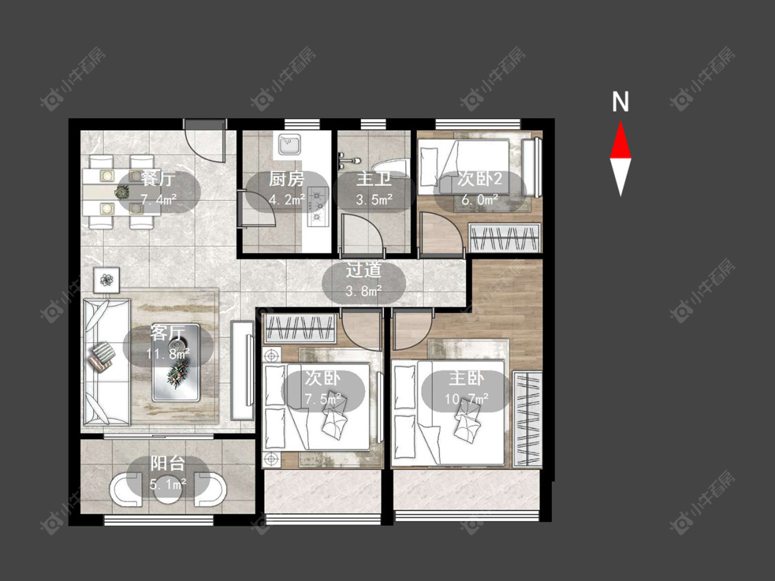 常州绿都万和城七区在售二手房源户型图_小牛看房